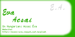 eva acsai business card